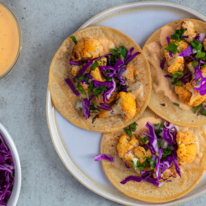 cauliflower tacos chipotle cashew cream