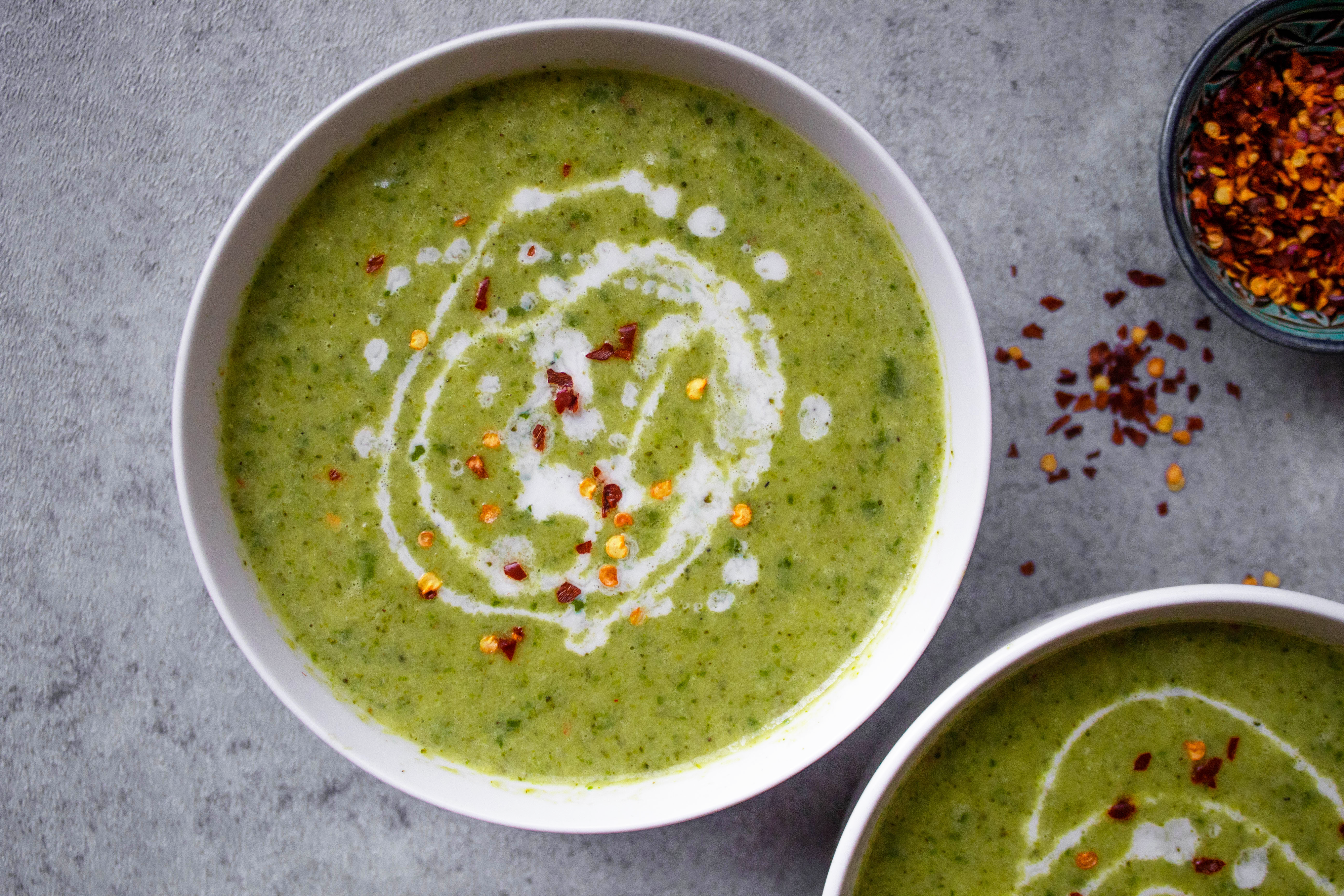 thai coconut broccoli soup