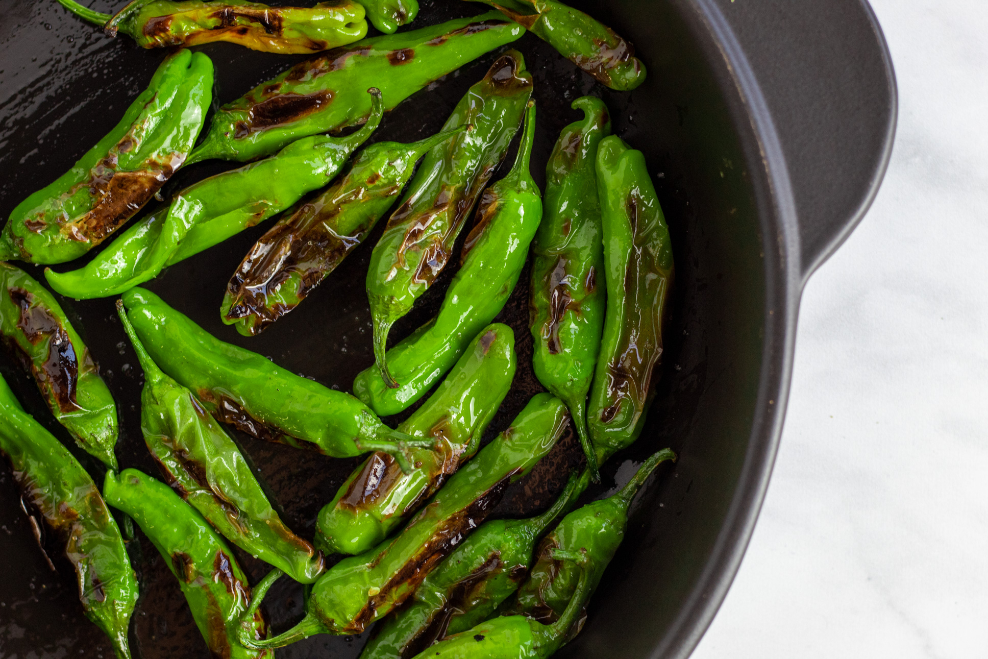 Blistered shishito peppers easy