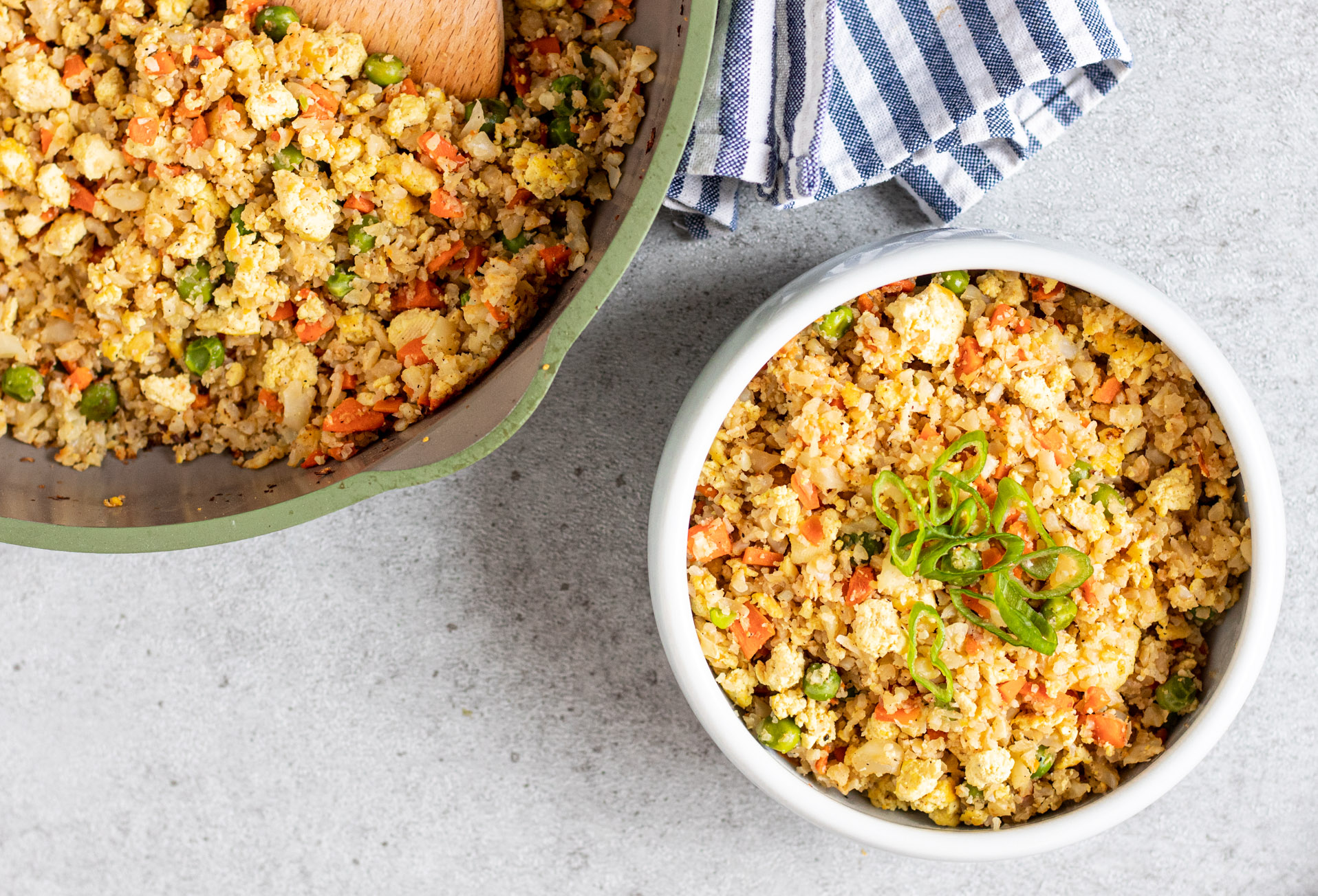 Cauliflower fried rice with Our Place pan