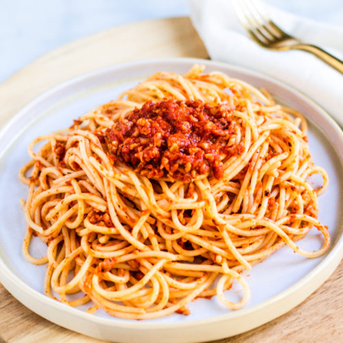 Vegan Spaghetti Bolognese sauce